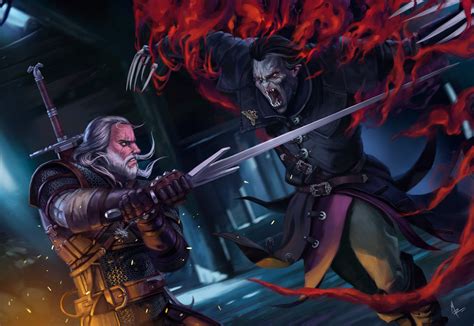 Wallpaper Martin Roca The Witcher Dettlaff Van Der Eretein Video