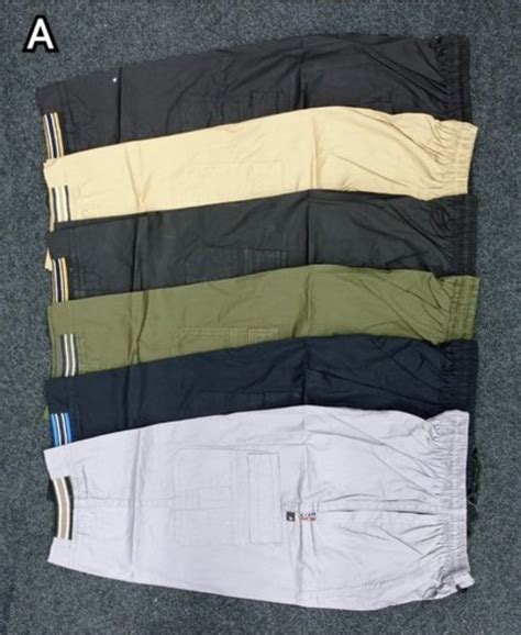 Casual Set Of Sixcolours Men Cotton Plain Capri Size Xl To 3xl At Rs