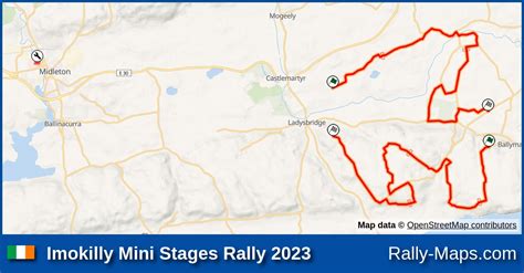 Streckenverlauf Imokilly Mini Stages Rally 2023 RallyeKarte De