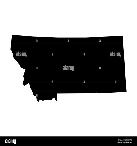 Montana Map Shape United States Of America Flat Concept Icon Symbol