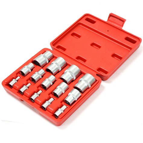 Pc E Type Torx Star Female Socket Set Drive E