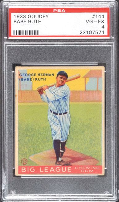1933 R319 Goudey 144 Babe Ruth REA Archive