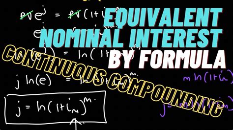 Equivalent Effective Interest Rate Technically The Equivalent Nominal