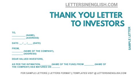 Investor Letter Template