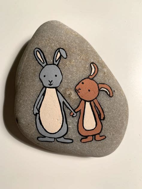 45 Bunny and Rabbit Painted Rocks ideas in 2021 | rabbit painting ...