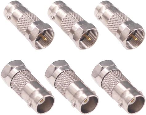 Amazon RFaha 6pcs F Type Male Plug To BNC Female Connector RF Coax