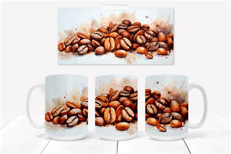 Coffee beans mug sublimation | Coffee beans sublimation