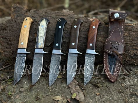 Handmade Bob Loveless Style Damascus Hunting Knifecustom Etsy