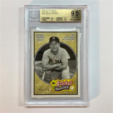 Upper Deck Baseball Heroes Mickey Mantle Hall Of Fame Yankee