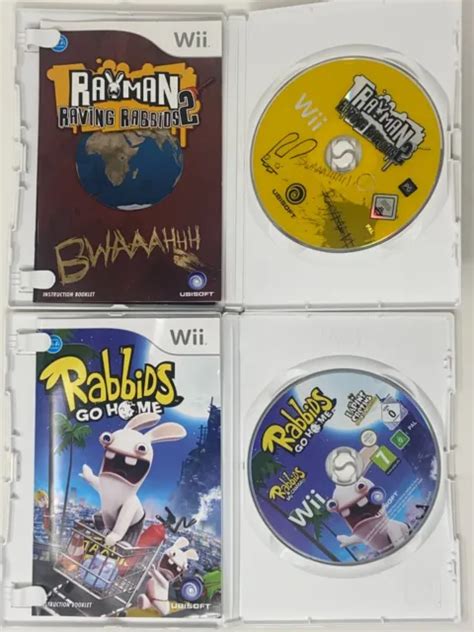 Rayman Raving Rabbids Rabbids Go Home Nintendo Wii Game Bundle