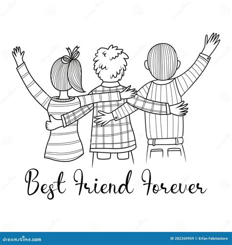 Poster And Banner Design For Friendship Day Hand Drawn Illustration Of