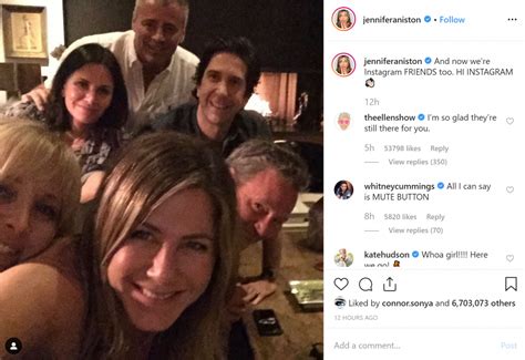 Jennifer Aniston joins Instagram, first picture is of Friends cast