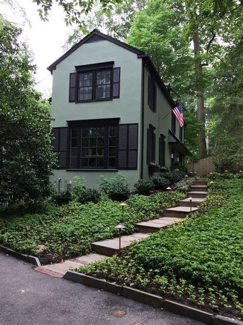 Painted Brick House Exterior Green Exterior House Colors Green