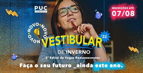 PUC Campinas abre inscrições para Novo Vestibular de Inverno