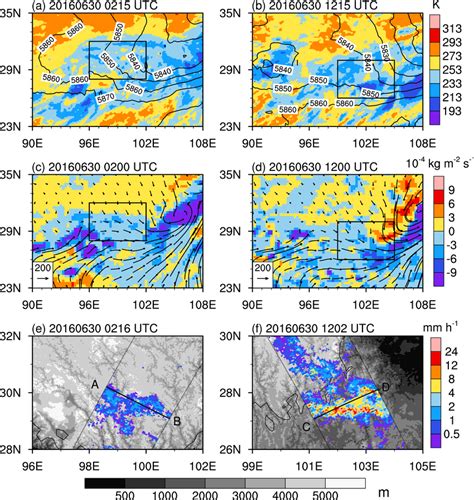 Spatial Distributions Of A B 500hPa Geopotential Height Contours