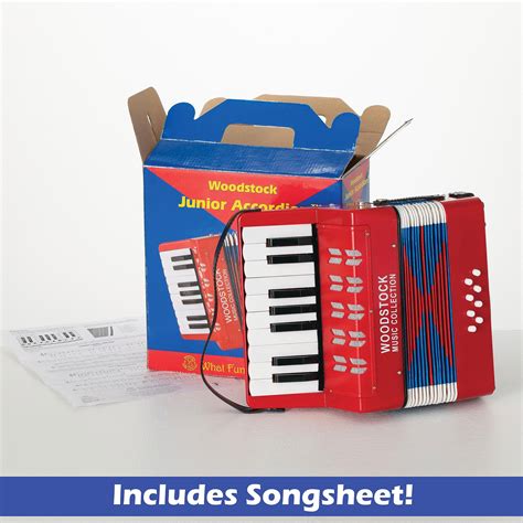 Woodstock Junior Accordion 17 Piano Keys 8 Bass Buttons Childrens