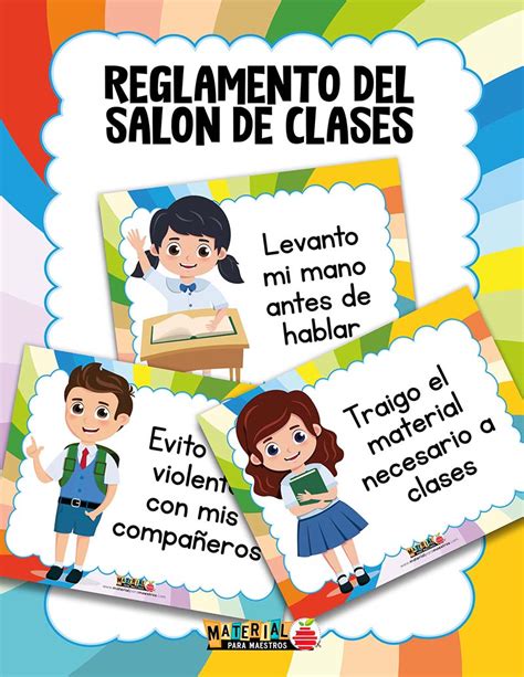 Reglamento del salón de clases Material para Maestros