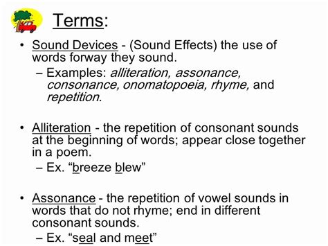 50 Sound Devices In Poetry Worksheet Chessmuseum Template Library