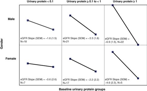 Egfr Progression Slopes Mlmin173 M2year For Male And Female