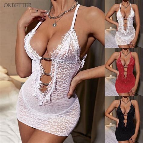 Conjunto De Lingerie Sexy De Peças Erótica Babydoll Sem Costas Perspective Shopee Brasil
