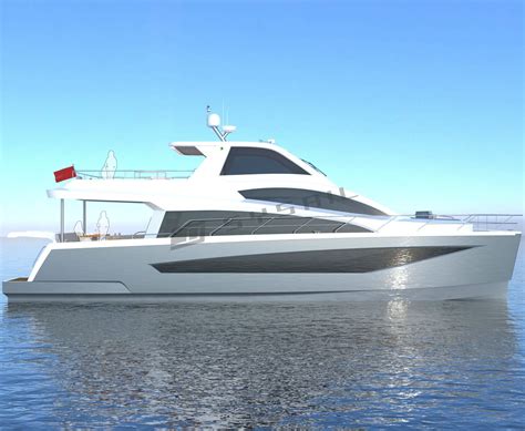 Ce Certified Fiberglass Luxury Yacht Catamaran With Inboard Engine