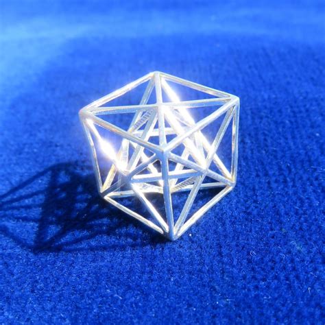 Metatrons Cube 3d Gold Silver Sacred Geometry Jewelry Etsy