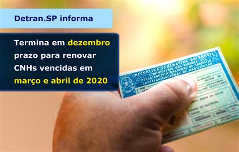 CNH Vencida Prazo Para Renovar Termina Em Dezembro Em SP