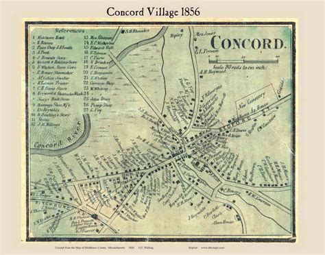 Old Maps Of Middlesex County Ma