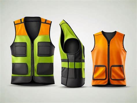 Premium Photo Safety Vest Jacket Isolated Security Traffic And Worker