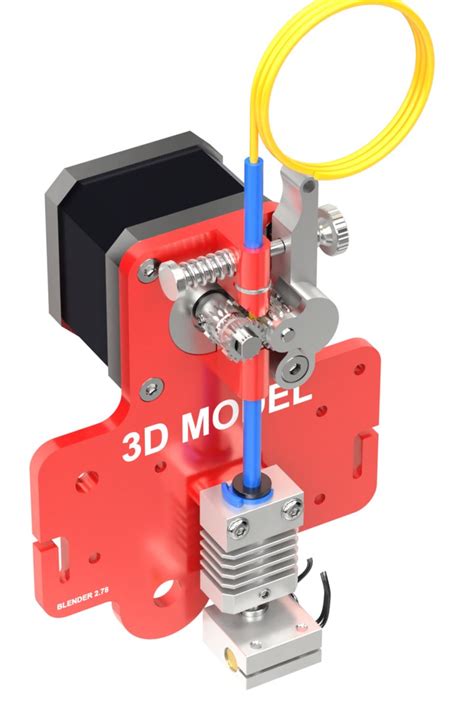 Extruder For D Printer D Model Turbosquid