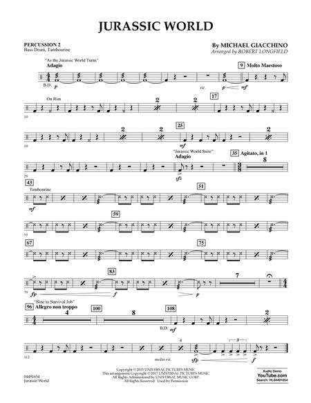 Jurassic World Percussion 2 By Michael Giacchino Percussion Digital Sheet Music Sheet