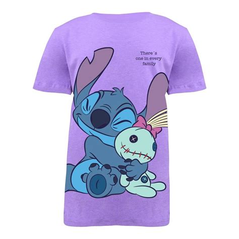 Playera Lilo Stitch Talla Stitch Abrazando A Trapo Lila Walmart