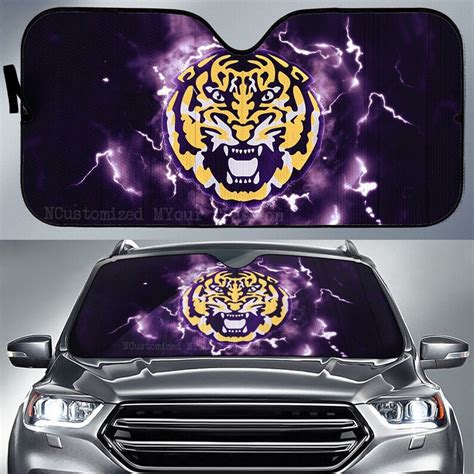 Lsu Tigers Car Window Shades Fighting Tigers Car Sunshade Etsy