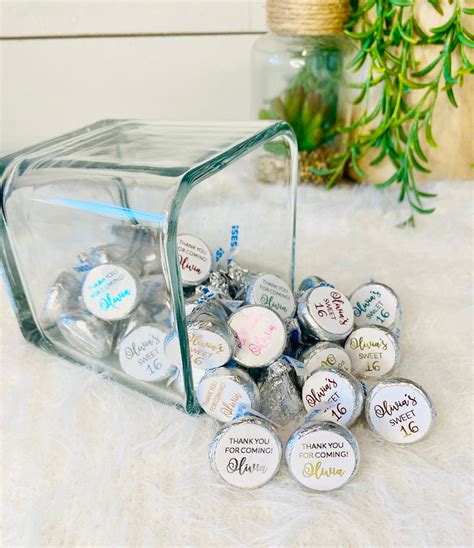 108 Personalized Hershey Kiss® Candy Labelspersonalized Sweet Etsy