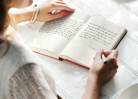 Woman Writing A Daily Diary Entry Premium Image By Rawpixel