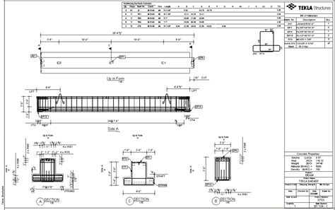 Exemples de dessins d éléments béton Tekla User Assistance