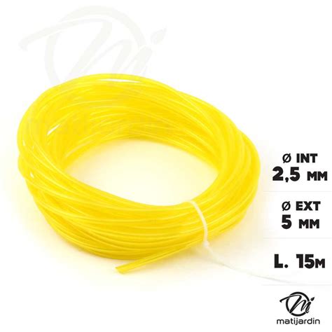 Durite essence jaune Ø int 2 5 mm Ø ext 5 mm Longueur 15 m Matijardin