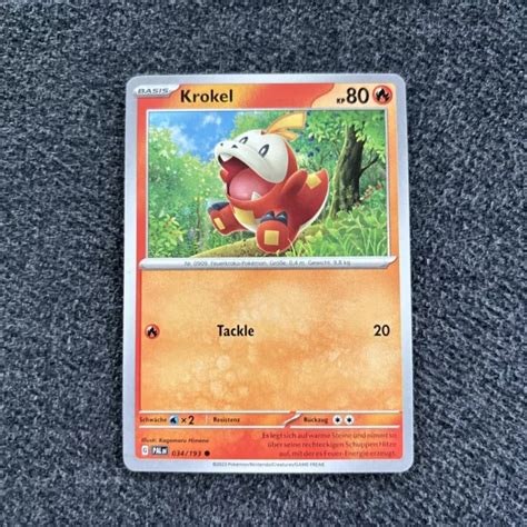 KROKEL 034 193 ENTWICKLUNGEN In Paldea Pokemon Karte Deutsch EUR 1 00