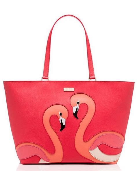 Kate Spade New York Pink Flamingo Take A Walk On The Wild Side Jules Tote Bag Flamingo Tote