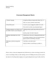 SPD 200 RS T2 Classroom Management Matrix Template 1 Docx Brandi