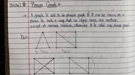 5 1 11 Planar Graph Non Planar Graph Kuratowski S Theorem YouTube