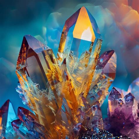 Vivid Mineral Crystal Formation | Premium AI-generated image