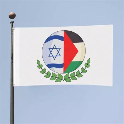 FAHNE FLAGGE PALÄSTINA ISRAEL mit Friedenstaube Hissflagge 90 x 150 cm