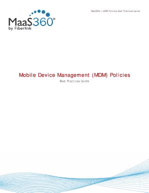 Fillable Online MaaS360 MDM Policies Best Practices Guide Fax Email ...