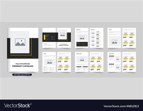 Multipurpose Product Catalog And Promotional Vector Image