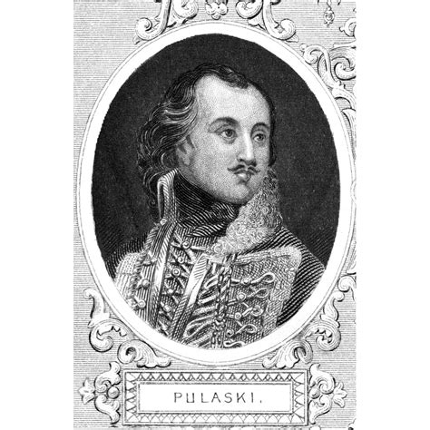 Stretched Canvas Art - Casimir Pulaski (1747-1779). /Npolish Soldier In ...