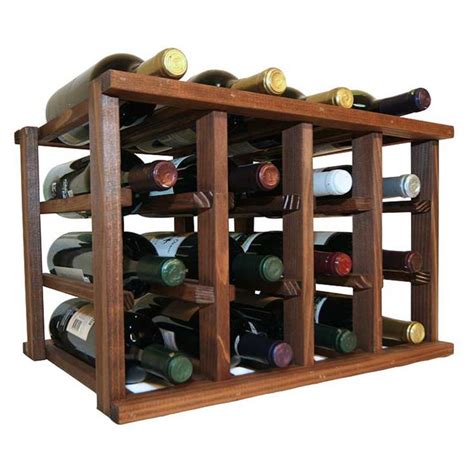 Wci Mini Stack Series Bottle Individual Wine Rack Premium Redwood