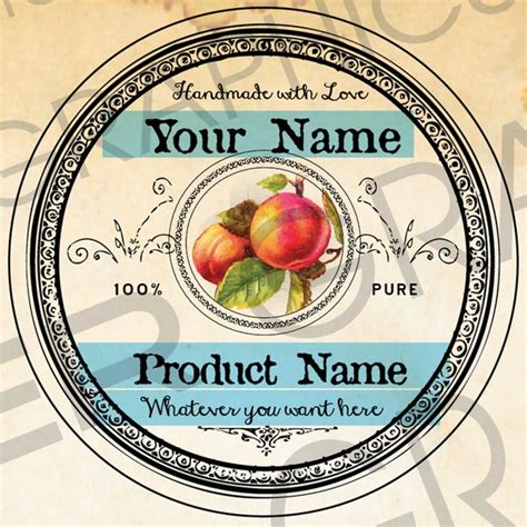 Peach Labels Etsy