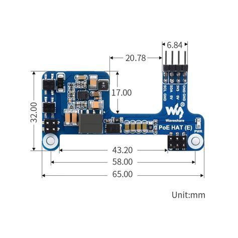 Waveshare Power Over Ethernet Poe Hat E For Raspberry Pi Ws