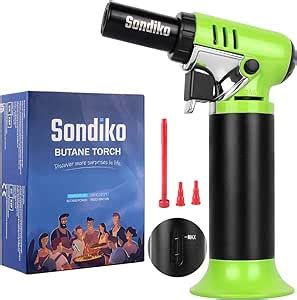 Sondiko Butane Torch With Fuel Gauge S907 Refillable Soldering Torch